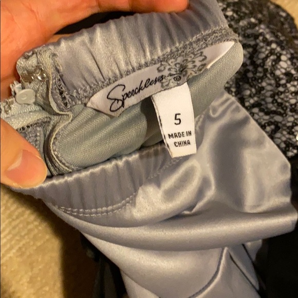 Speechless juniors formal rosette grey dress - Picture 3 of 3